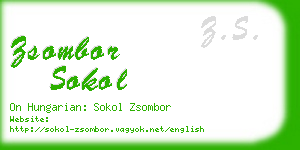 zsombor sokol business card